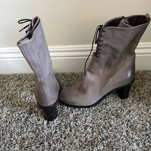 AGL Attilio Giusti Leombruni Leather Ankle Lace Up Boot Sz 8( 39 EU ) NEW - Picture 5 of 13